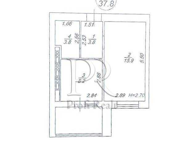 Продаж 1-кімнатної квартири 38 м², Вишнева вул., Машинобудівельників вулиця, 31