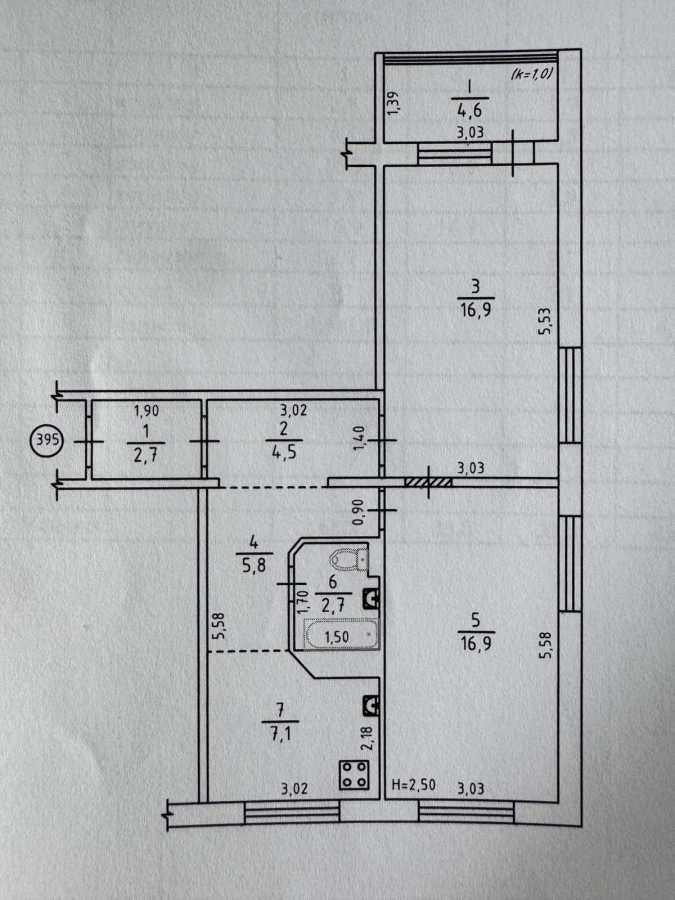 Оренда 2-кімнатної квартири 61 м², Райдужна вул., 3Б