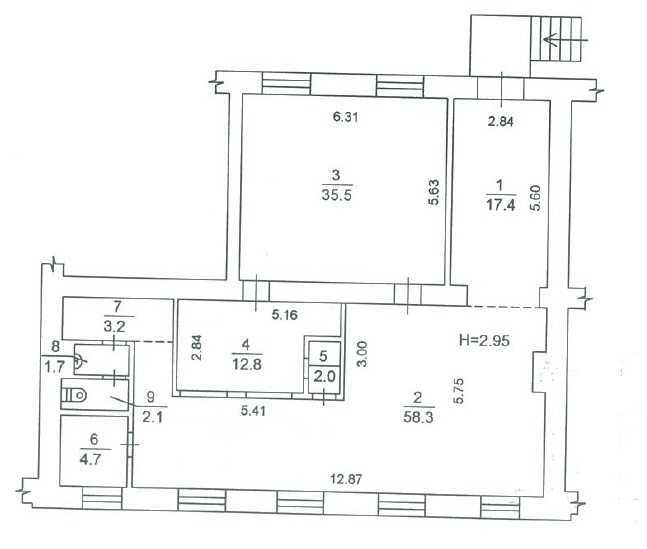 Продаж офісу 137.7 м², Перемоги просп., 45