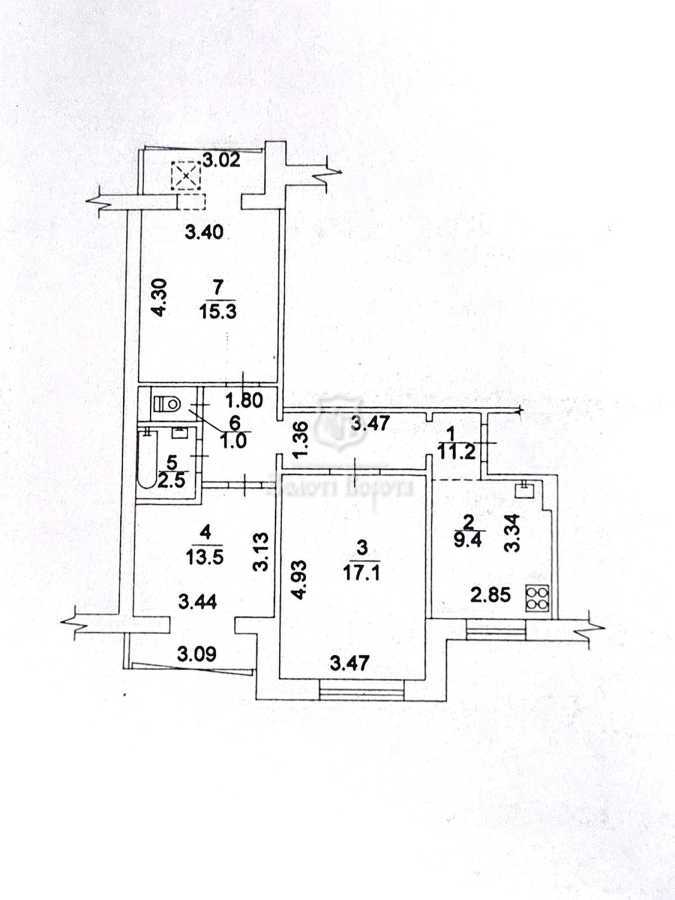 Продаж 3-кімнатної квартири 70 м², Героїв Дніпра вул., 36Б