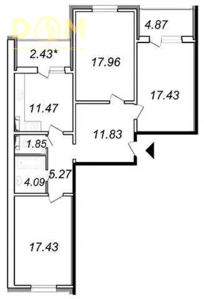 Продажа 3-комнатной квартиры 96 м², Сергея Данченко ул., 1