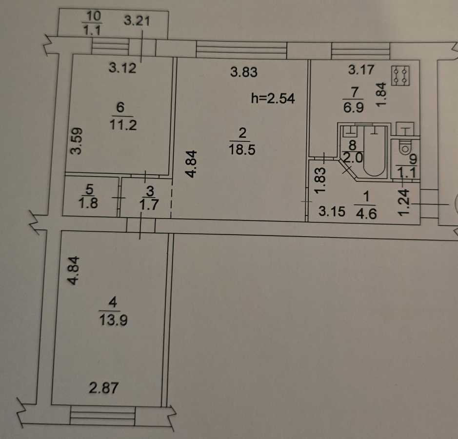 Продаж 3-кімнатної квартири 64 м², Кирилівська вул., 131