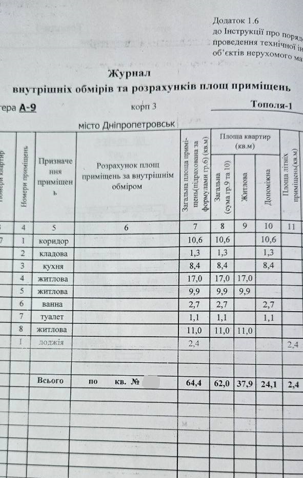 Продажа 3-комнатной квартиры 64 м², Тополь 1 ул., 15