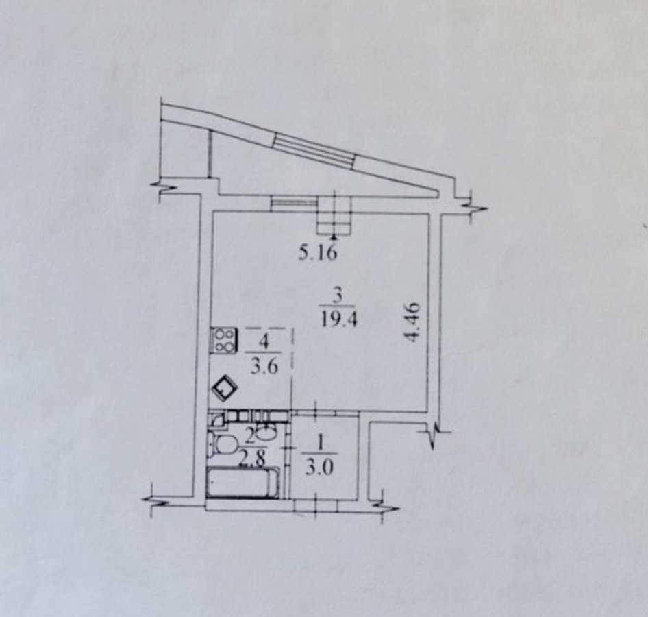 Продаж 1-кімнатної квартири 30 м², Олевська вул., 5