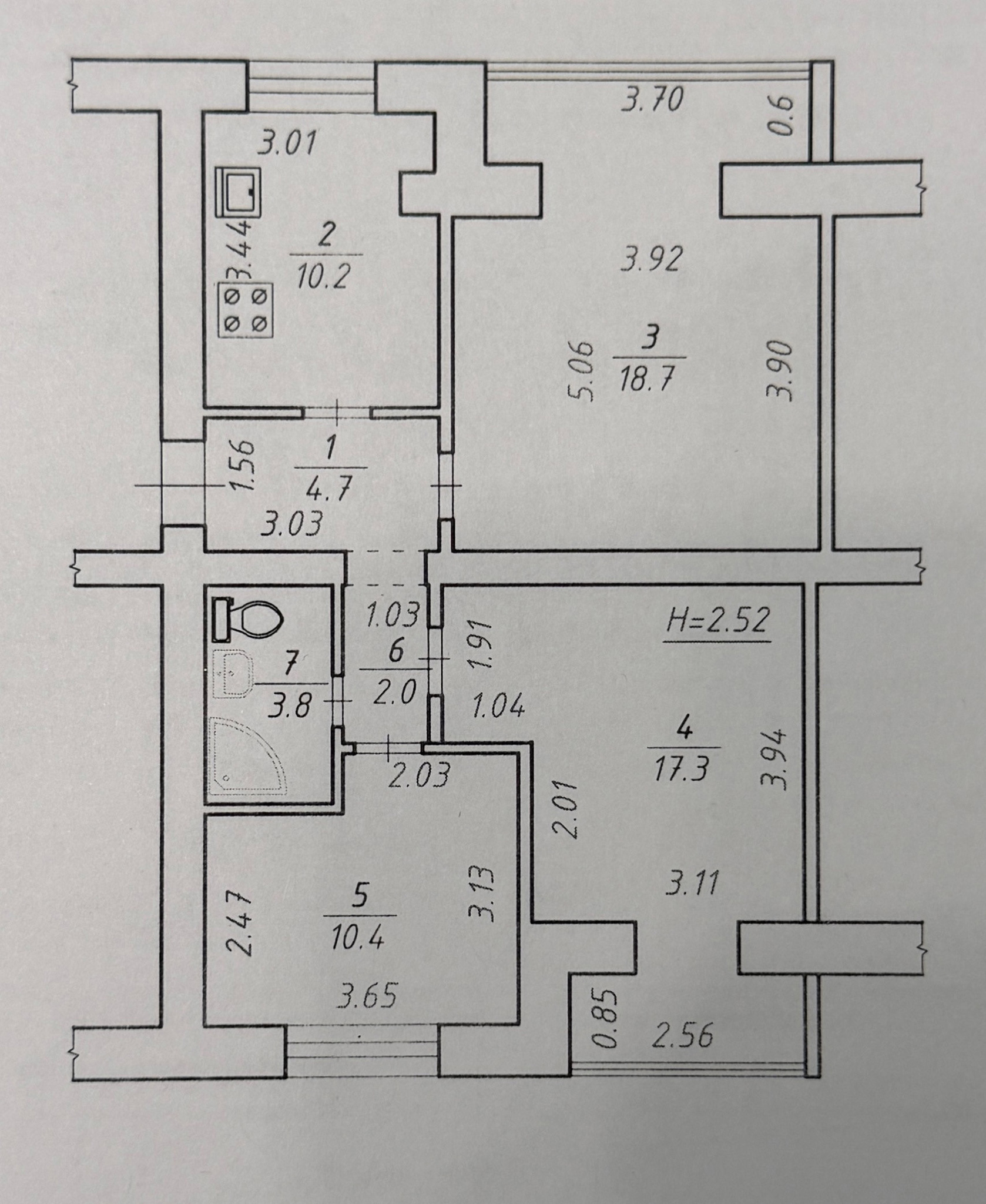 Продажа 3-комнатной квартиры 67 м², Покровская пл., вул.,25
