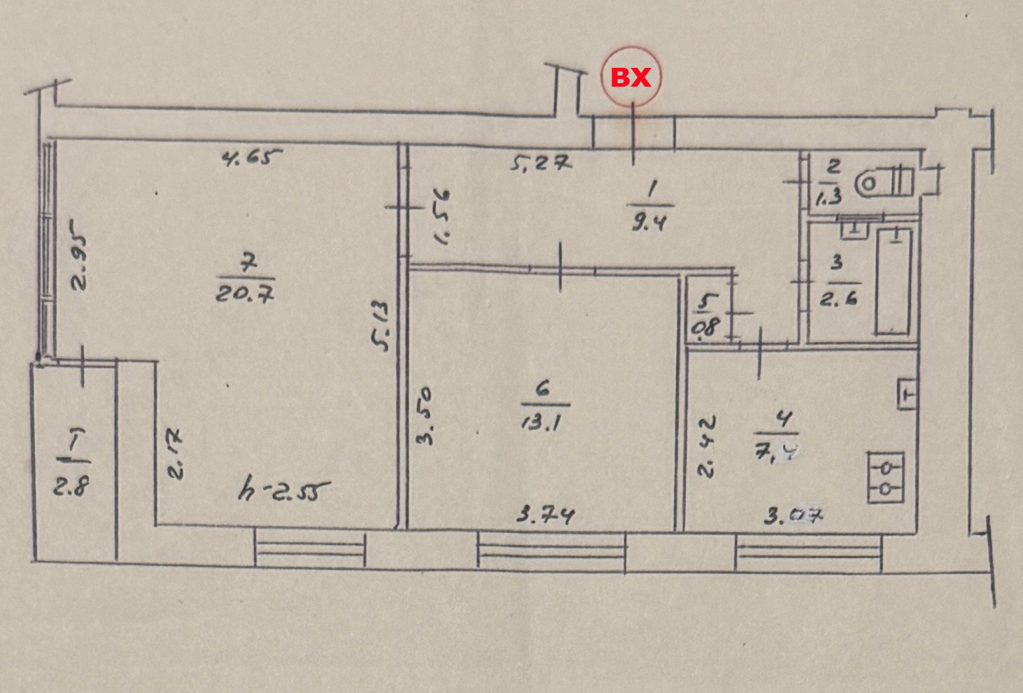Продажа 2-комнатной квартиры 56 м², Покровская пл., вул.,25
