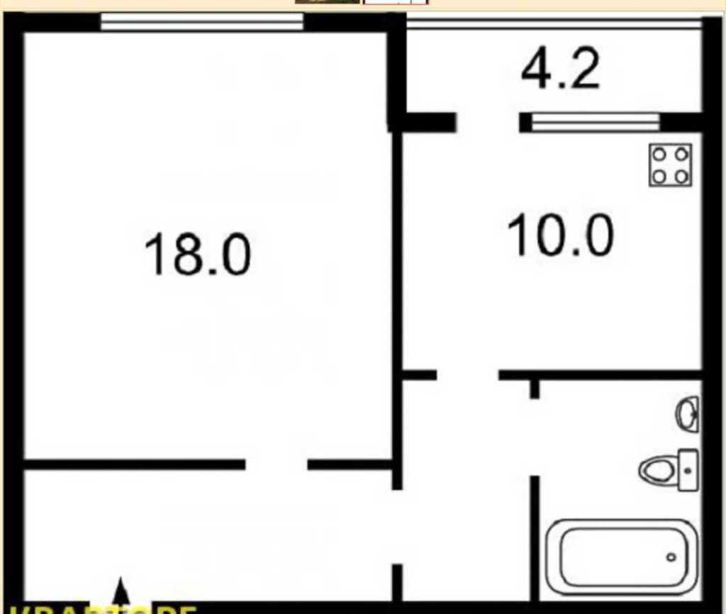 Аренда 1-комнатной квартиры 43.3 м², Михаила Донца ул., Драгоманова, 1-К