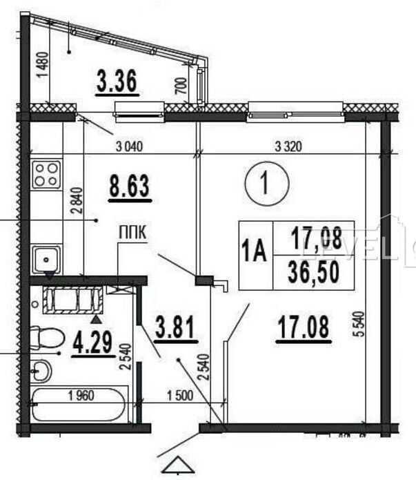 Продажа 1-комнатной квартиры 36.48 м², Бориса Гмыри ул., 22Б