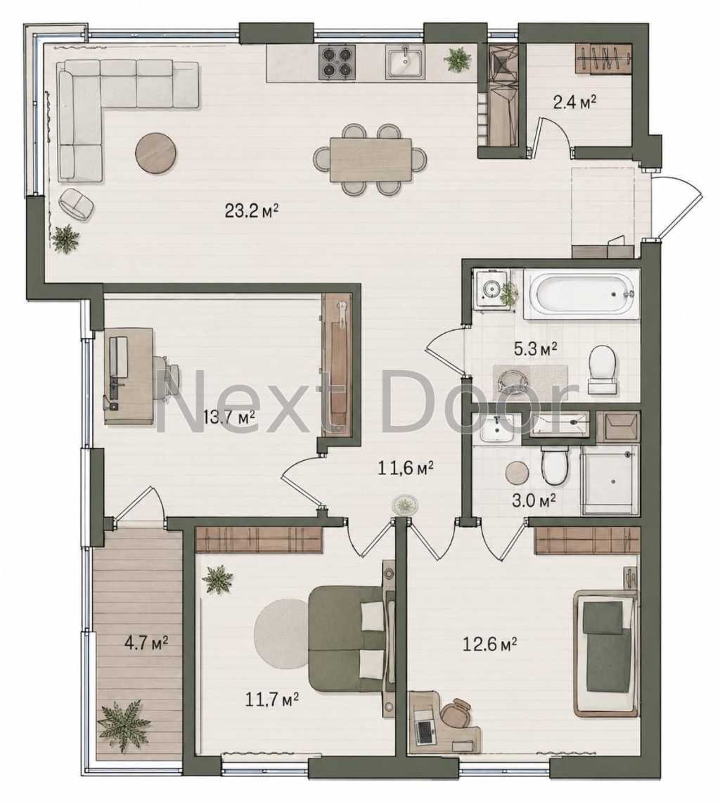 Продажа 3-комнатной квартиры 88.6 м², Всеволода Змиенко ул., Змієнка, 13