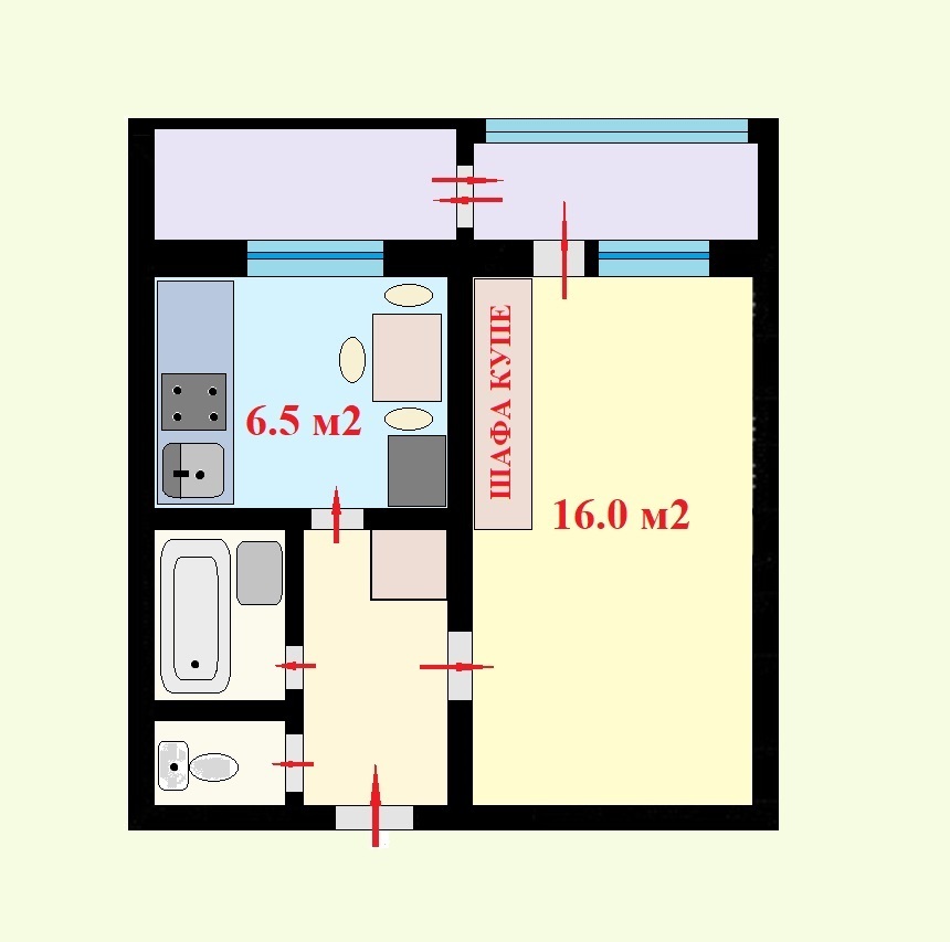 Продажа 1-комнатной квартиры 33 м², Правды просп., 88Б