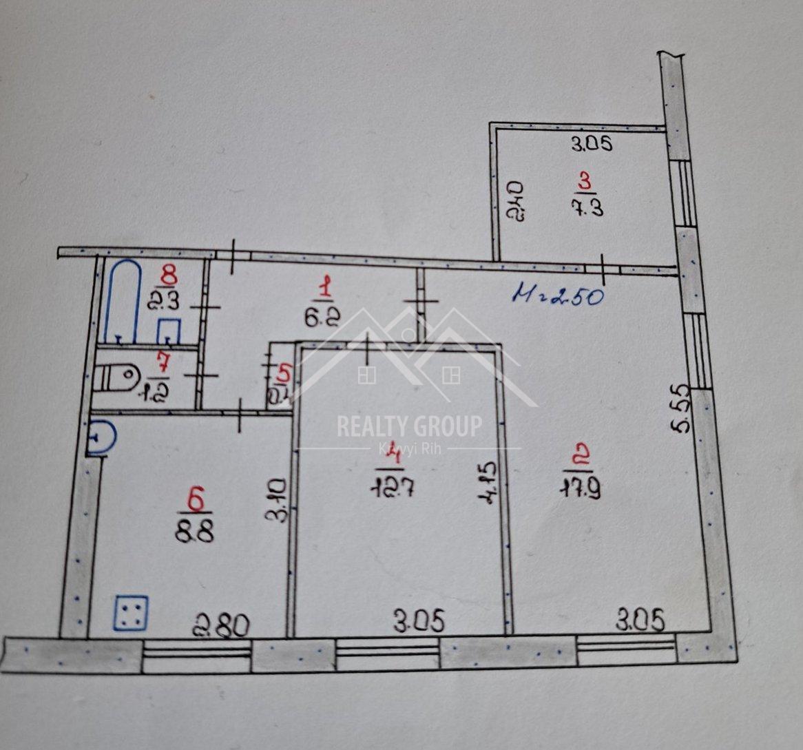 Продаж 3-кімнатної квартири 57 м², Купріна вул., 3