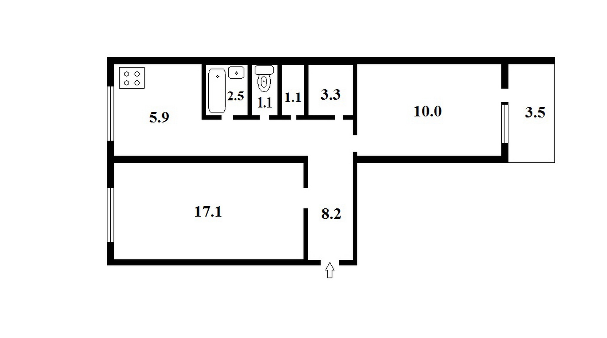 Продажа 2-комнатной квартиры 49.7 м², Александра Архипенко ул., 3А
