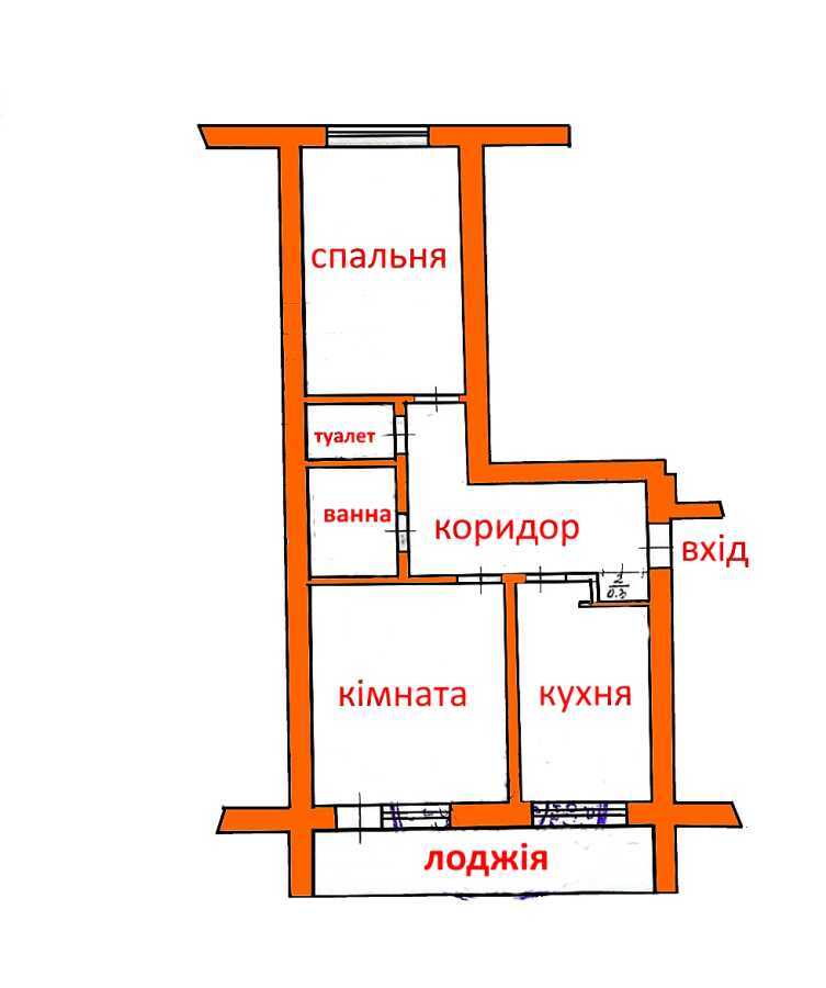 Продажа 2-комнатной квартиры 49.5 м², комсомольська, 2