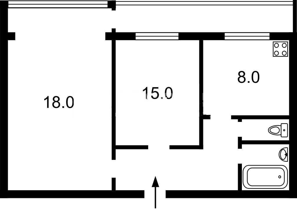 Продажа 2-комнатной квартиры 50 м², Генерала Родимцева ул., 11
