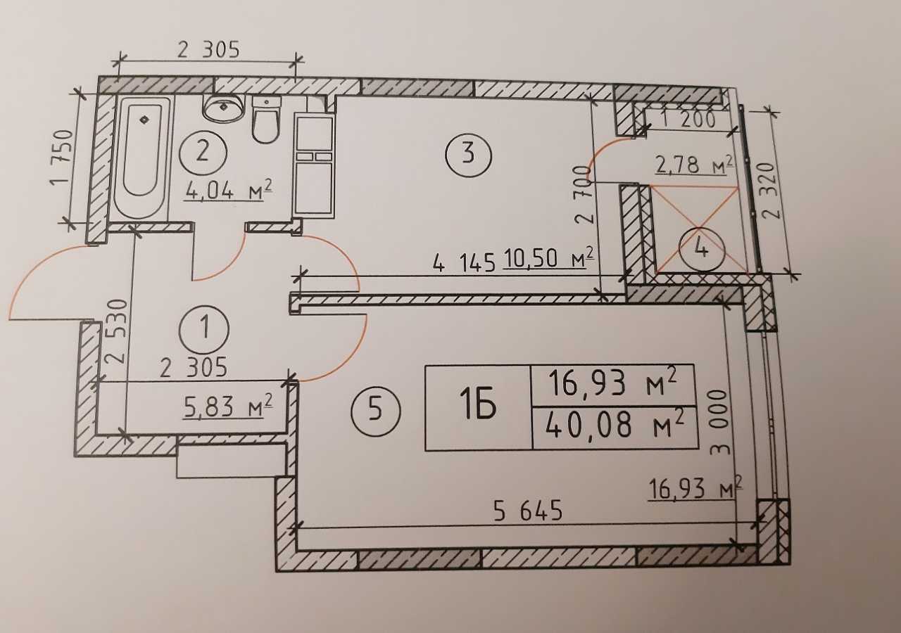Аренда 1-комнатной квартиры 40.1 м², Николая Гулака ул., 4