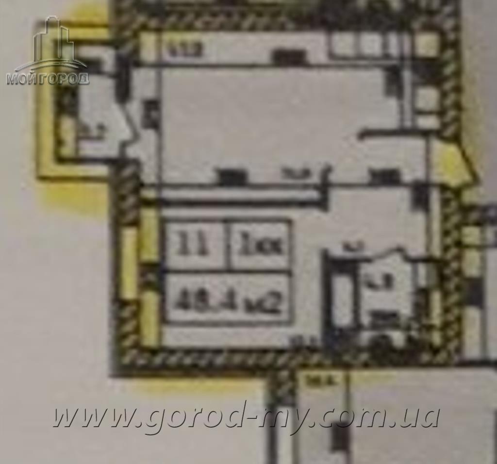 Продажа 1-комнатной квартиры 48 м², Слобожанский просп.