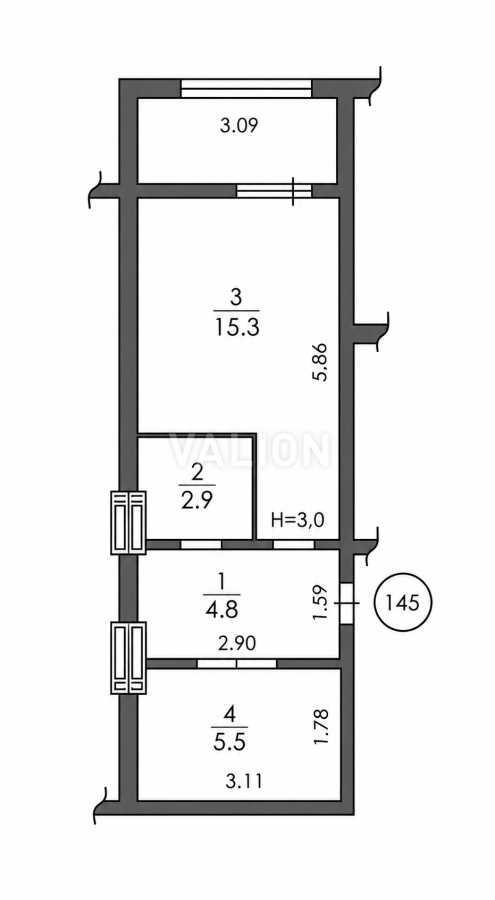 Продаж 1-кімнатної квартири 30.5 м², Першотравнева, 24В