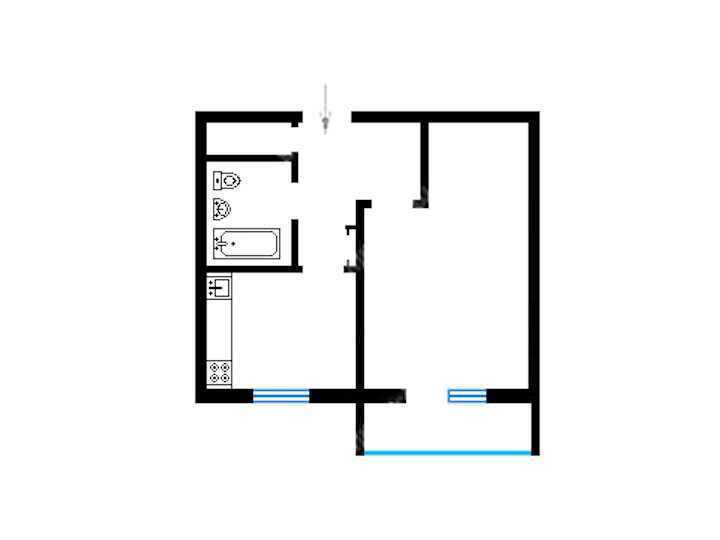 Продаж 1-кімнатної квартири 34.8 м², Жолудєва вул., 1
