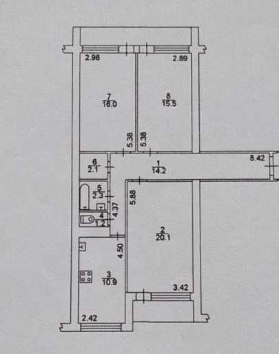 Продаж 3-кімнатної квартири 87.2 м², Василя Тютюнника вул., 22/26