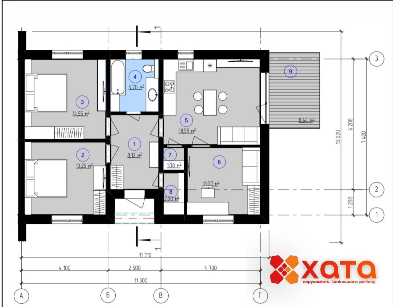 Продаж дуплексу 77 м²