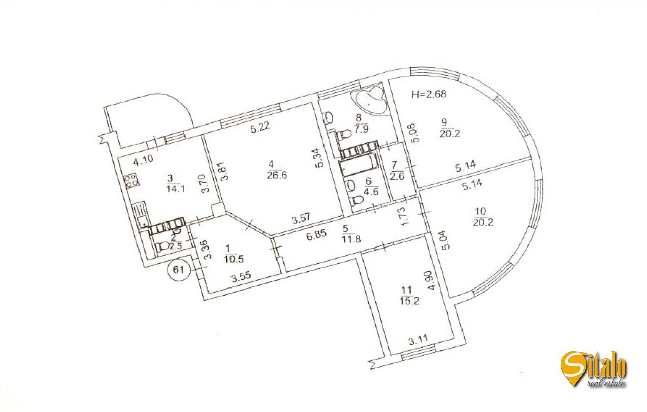 Продаж 4-кімнатної квартири 138 м², Олени Пчілки вул., 2