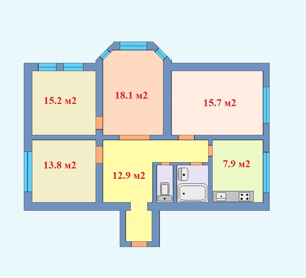 Аренда 4-комнатной квартиры 87 м², Кости Гордиенко пер., 1А