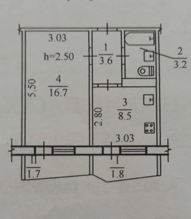 Продажа 1-комнатной квартиры 35 м², Маршала Малиновского ул., 60