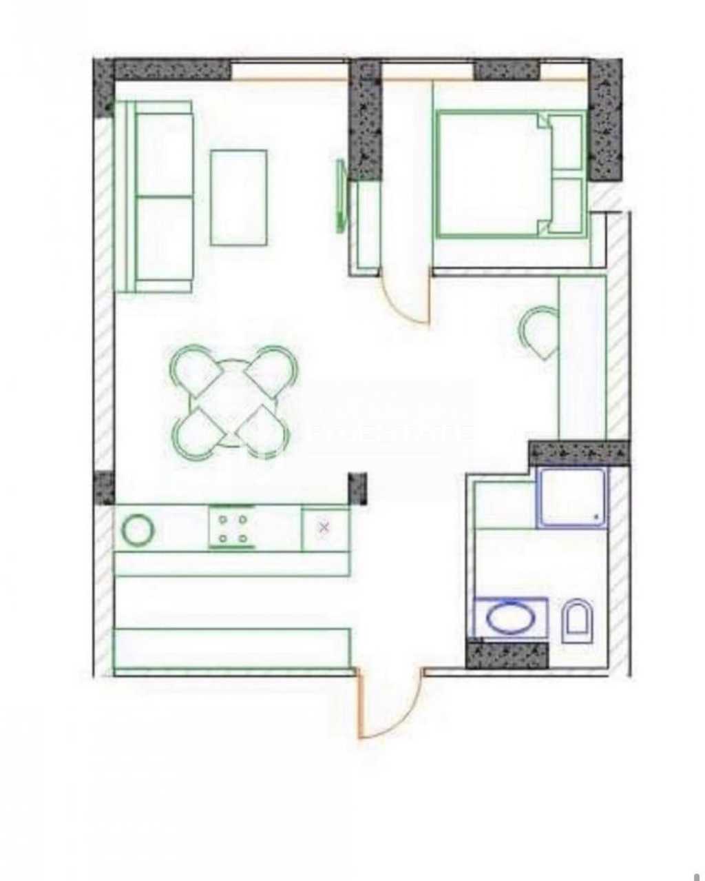 Продаж 1-кімнатної квартири 44 м², Регенераторна вул., 4, корпус 6