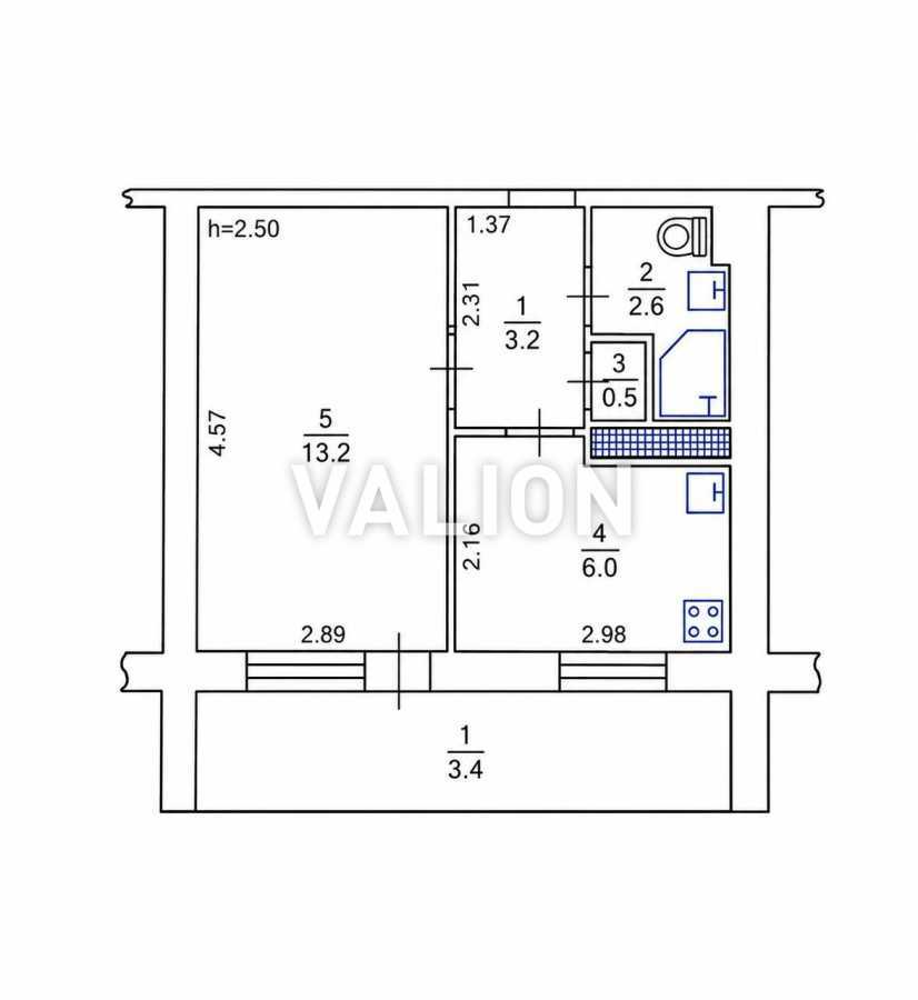 Продаж 1-кімнатної квартири 29 м², Горлівська вул., 38/40