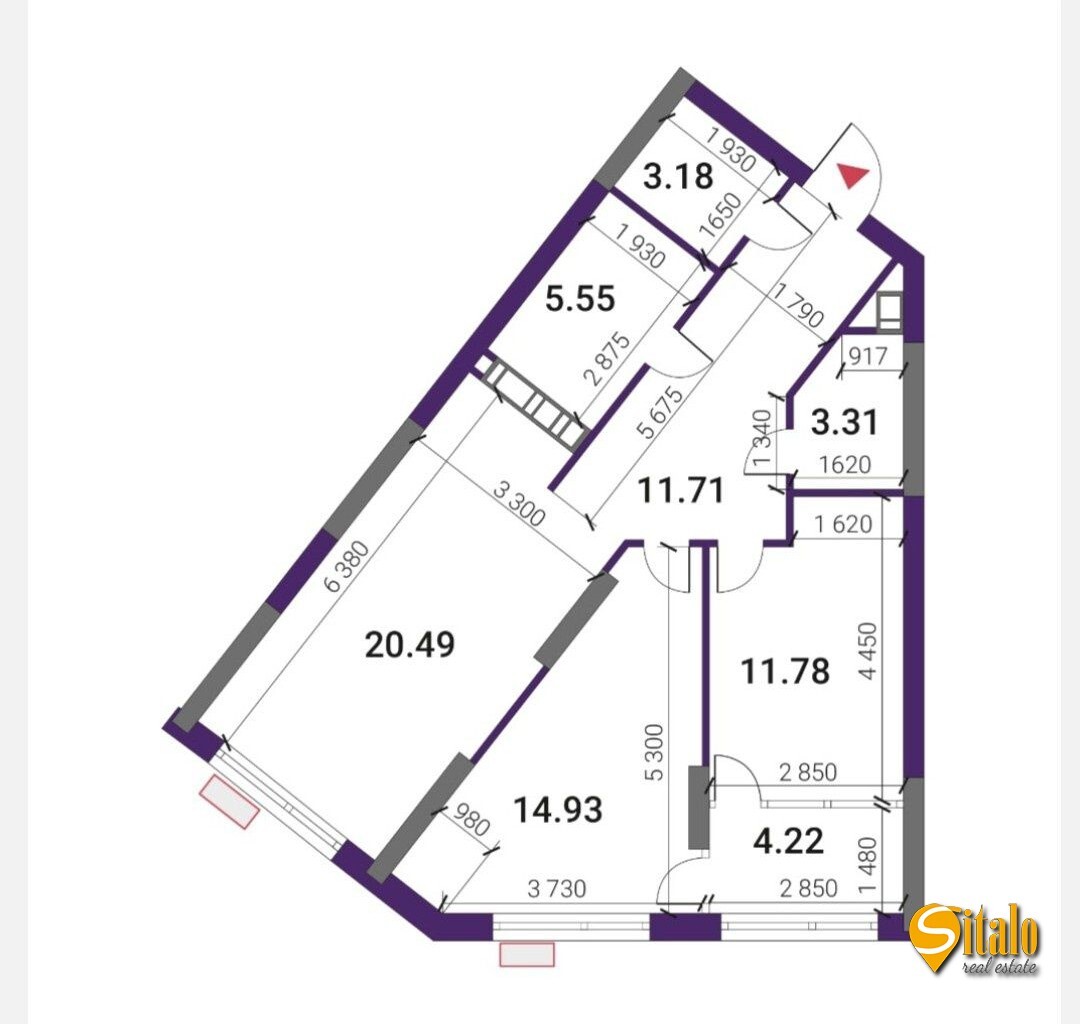 Продаж 2-кімнатної квартири 75 м², Дніпровська наб., 9