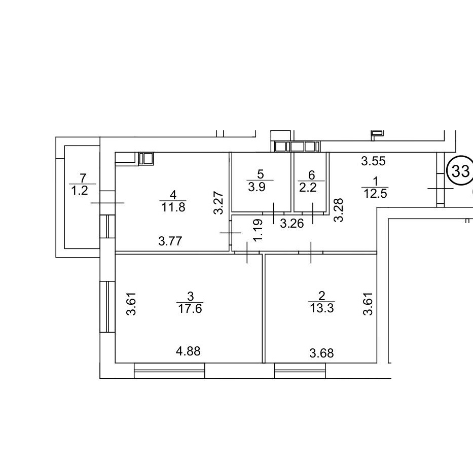 Продажа 2-комнатной квартиры 62.6 м²