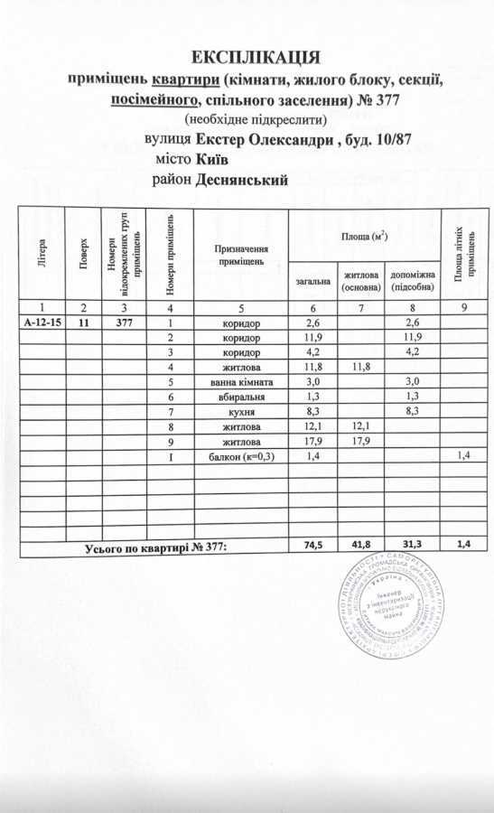 Продаж 3-кімнатної квартири 75 м², Марини Цвєтаєвої вул., 10/87