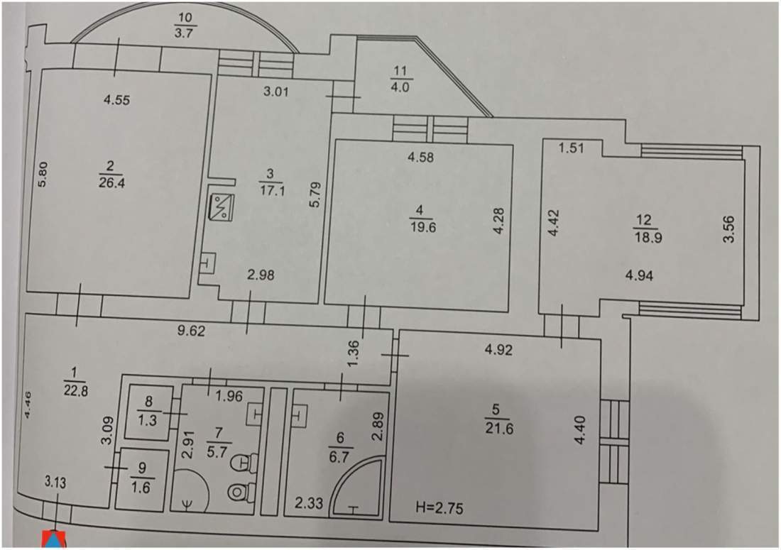 Продажа 3-комнатной квартиры 149.4 м², Героев Сталинграда просп., 22