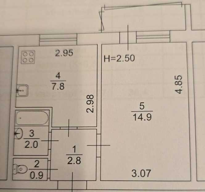 Продажа 1-комнатной квартиры 30.5 м², Иорданская ул., 4