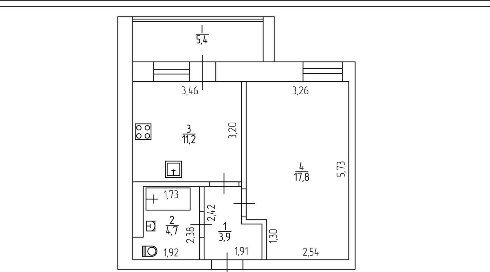 Продажа 1-комнатной квартиры 43 м², Боголюбова ул., 25