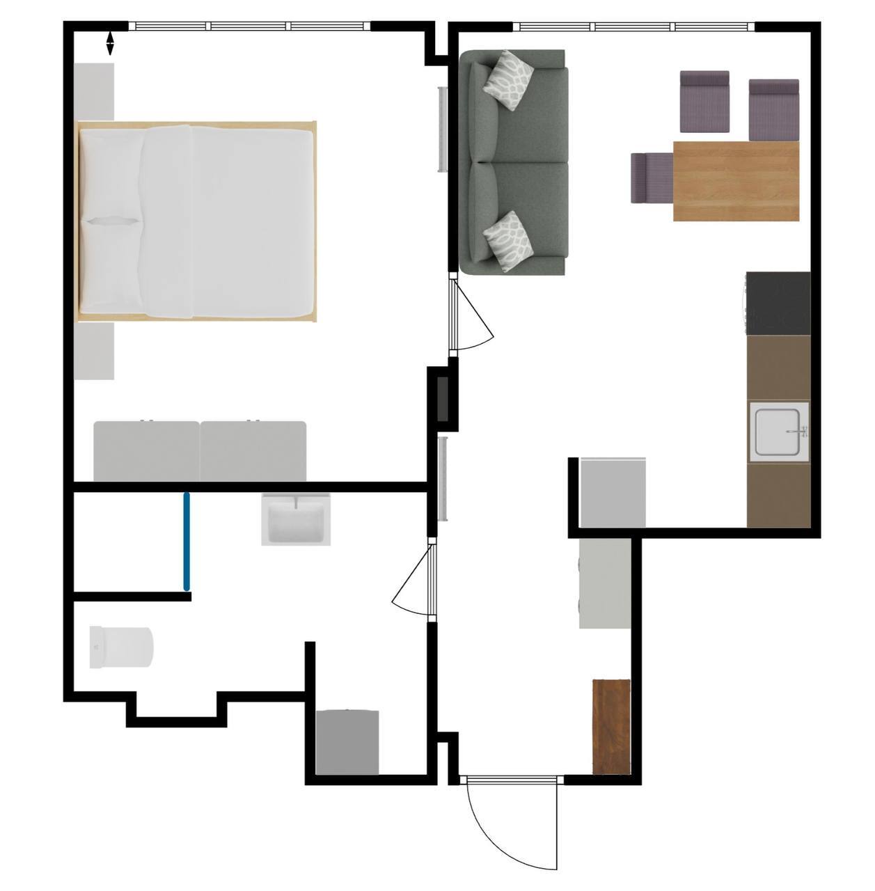 Аренда 1-комнатной квартиры 43 м², Набережная Победы ул.