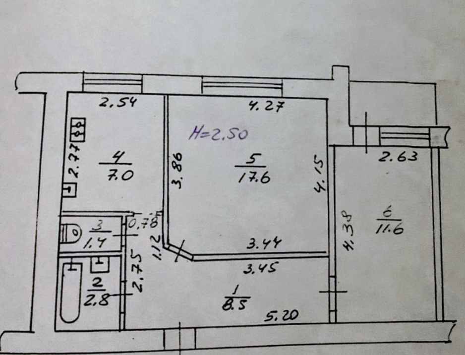 Продажа 2-комнатной квартиры 52 м², Академика Проскуры ул., 3