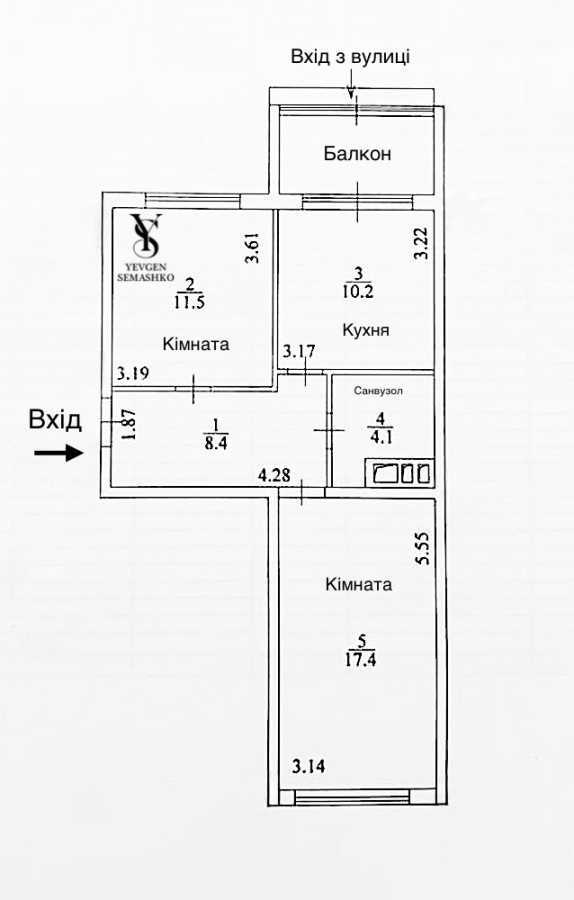 Продажа 2-комнатной квартиры 56 м², Стеценко ул., 75М