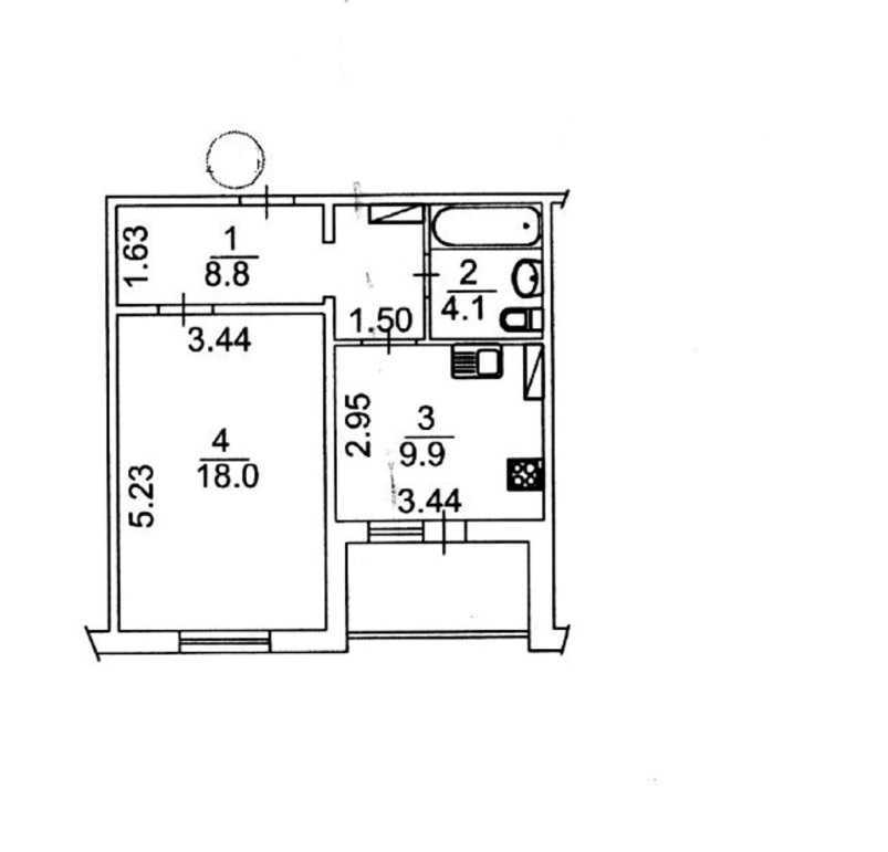 Продаж 1-кімнатної квартири 43.3 м², Урлівська вул., 38А