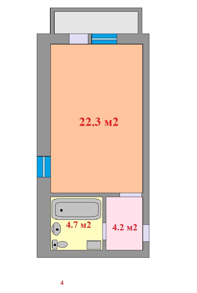 Продажа 1-комнатной квартиры 33 м², Шолуденко ул., 20