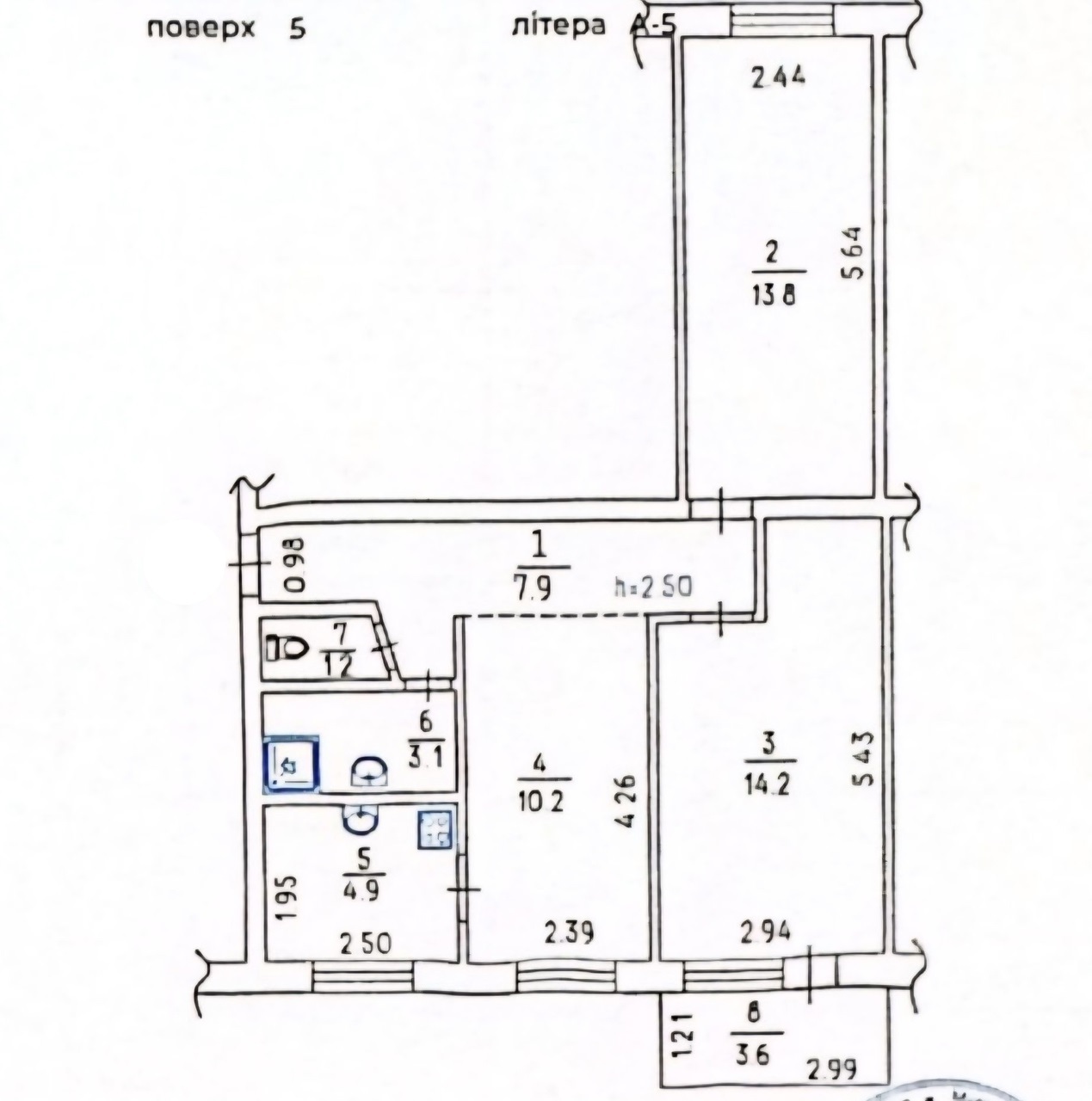 Продажа 3-комнатной квартиры 60 м², Севастопольская ул., 30