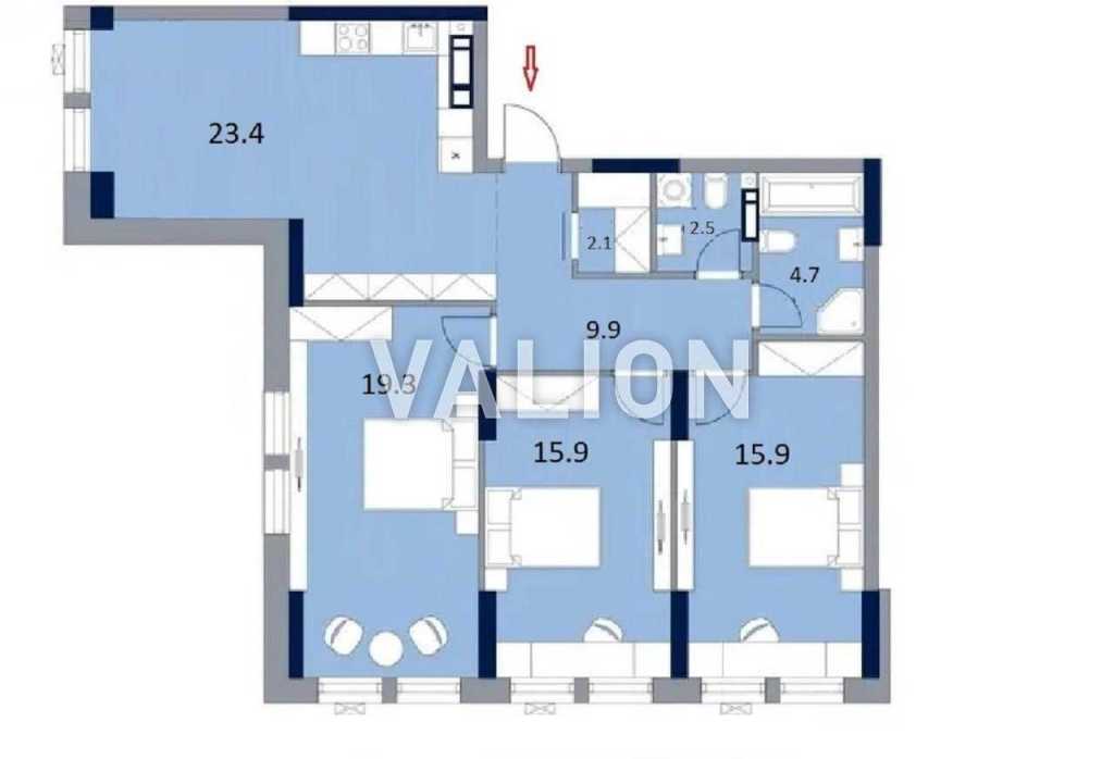 Продажа 3-комнатной квартиры 94 м², Князя Романа Мстиславича, 22