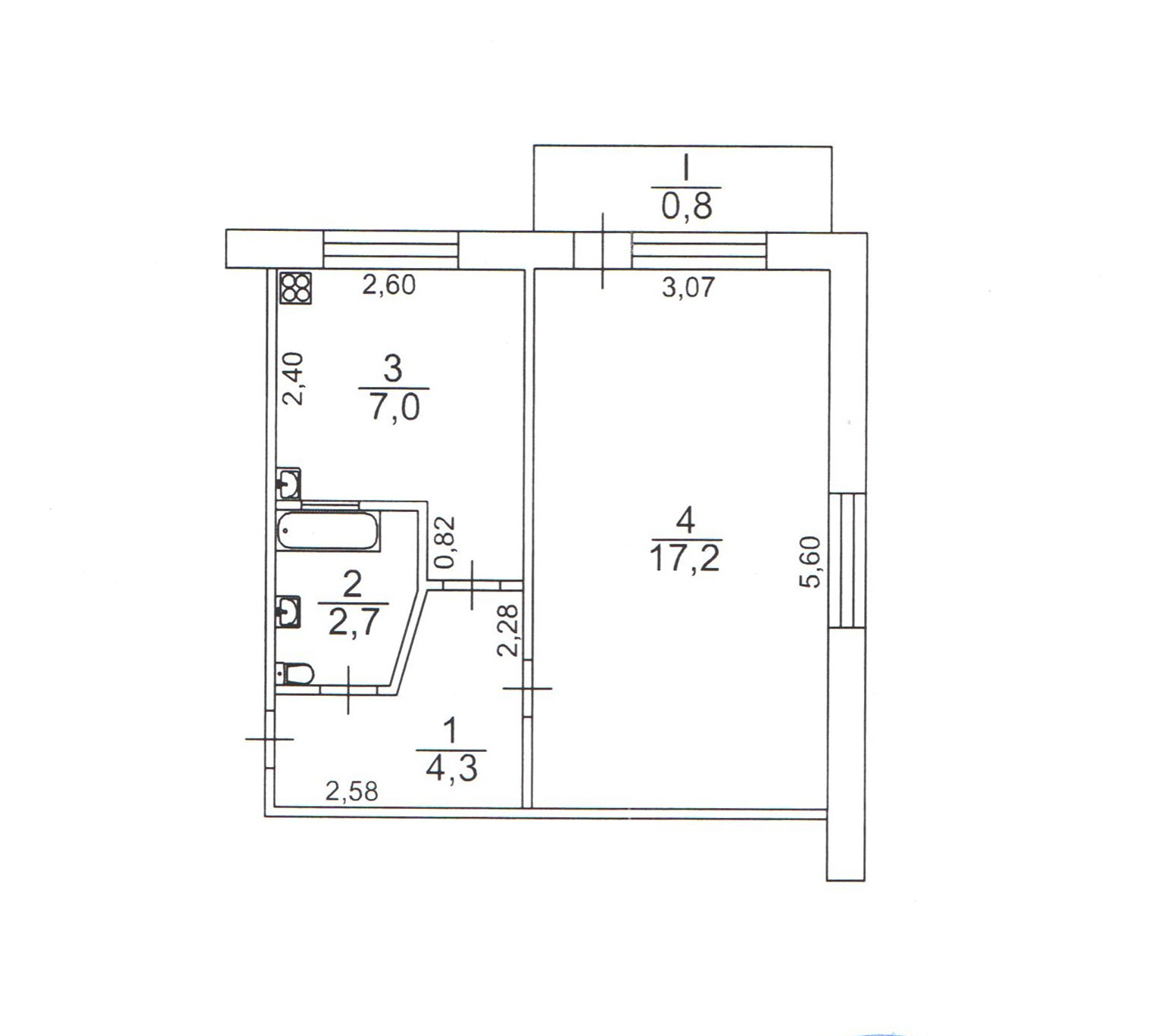 Продажа 1-комнатной квартиры 32 м², Еленовская ул., 34