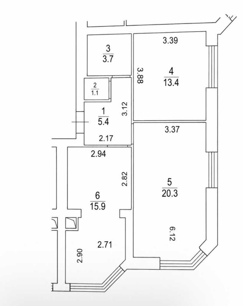 Продажа 2-комнатной квартиры 60 м², Мартынова просп., 6