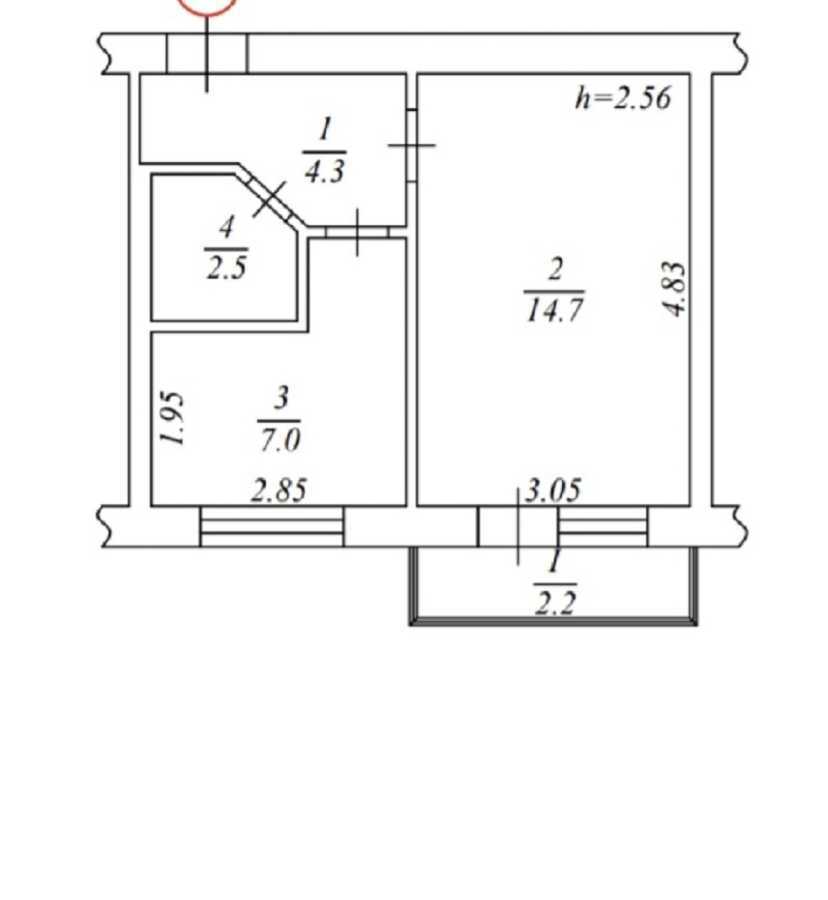 Продаж 1-кімнатної квартири 31 м², Генерала Генадія Воробйова вул., 4/1