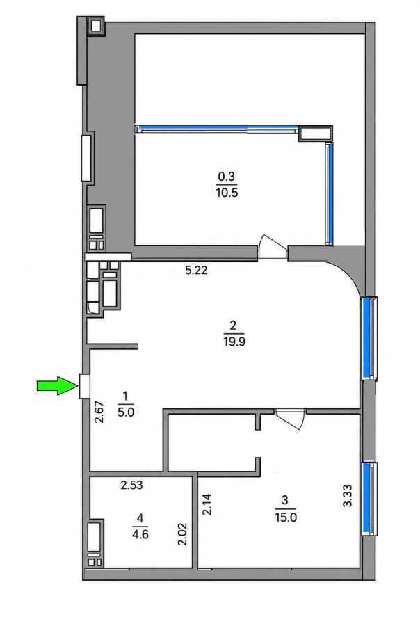 Продажа 1-комнатной квартиры 55 м², Воскресенская ул., 2В