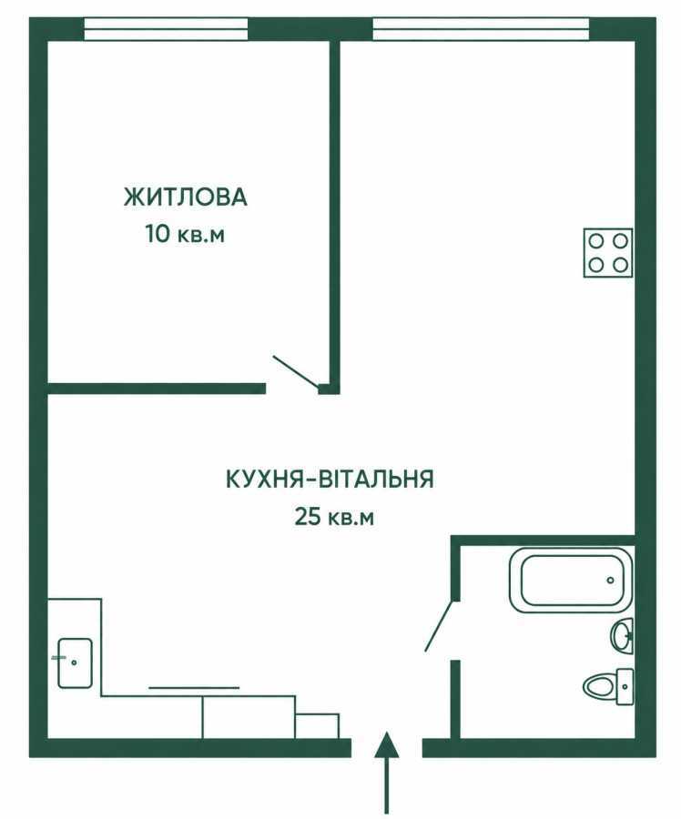 Аренда 1-комнатной квартиры 50 м², Юношеская ул., 1