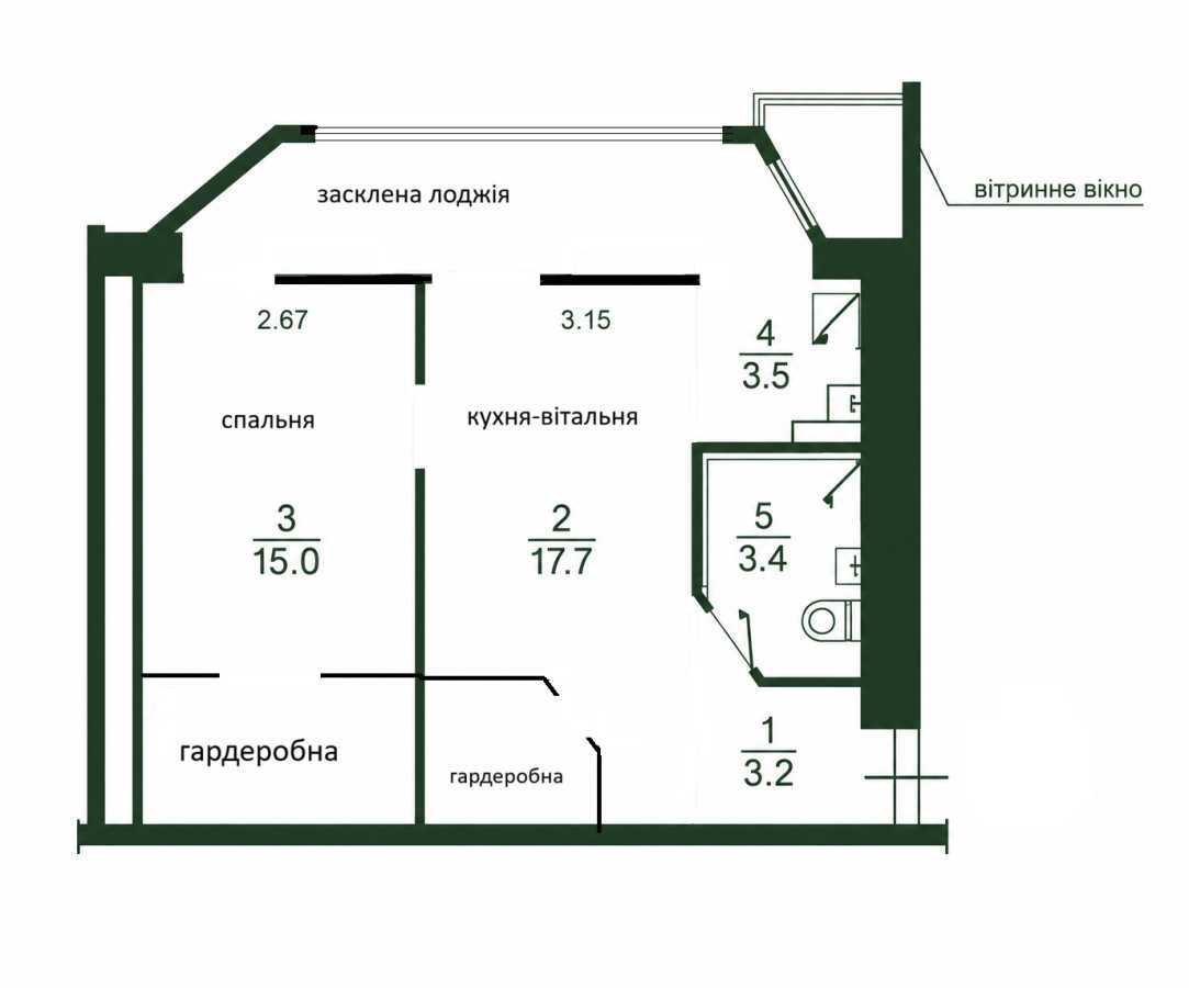 Продажа 2-комнатной квартиры 45 м², Гоголевская ул., 11/39