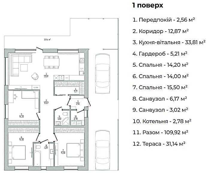 Продажа коттеджа 117 м², Сонячна