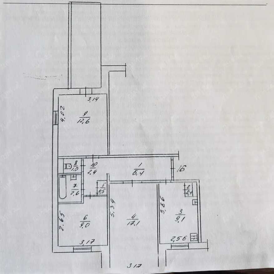 Продажа 3-комнатной квартиры 68 м², Курчатова ул., 13